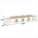 Ver imagem 6 de Conjunto de Escritório Smart 3 Livreiro 2 Buffet e 4 Mesas 90cm - Off White e Cedro