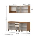 Ver imagem 4 de Cozinha Compacta Venaly 9 Portas 2 Gavetas com Tampo Cinamomo/Off White - Henn