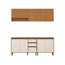 Ver imagem 2 de Cozinha Compacta Venaly 9 Portas 2 Gavetas com Tampo Cinamomo/Off White - Henn