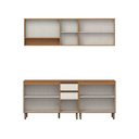Ver imagem 3 de Cozinha Compacta Venaly 9 Portas 2 Gavetas com Tampo Cinamomo/Off White - Henn