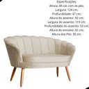 Ver imagem 2 de Namoradeira Sofa Petala Veludo