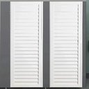 Ver imagem 3 de Porta Vestiario Palheta em Alumínio Branco 160cm x 80cm Linha 25 com Trinco