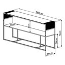 Ver imagem 6 de Aparador com Nicho New Hanover e Preto 160 cm - D’Rossi