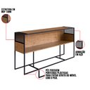 Ver imagem 5 de Aparador com Nicho New Hanover e Preto 160 cm - D’Rossi