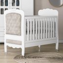 Ver imagem 2 de Berço Mini Cama Provence New Branco Soft com Capitonê - Matic Móveis