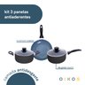 Jogo de Panelas 3 Pçs Antiaderentes de Cerâmica e Alumínio - Oikos - 3