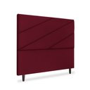 Ver imagem 3 de Cabeceira Estofada Queen Cristal 160cm Suede Vinho