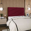 Ver imagem 2 de Cabeceira Estofada Queen Cristal 160cm Suede Vinho