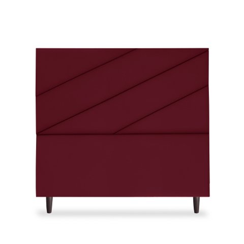 Cabeceira Estofada Queen Cristal 160cm Suede Vinho