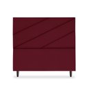 Ver imagem 1 de Cabeceira Estofada Queen Cristal 160cm Suede Vinho