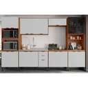 Ver imagem 1 de Cozinha Modulada Demóbile 6 Peças Firenze C6p127 Amendola/nude Prime Tx