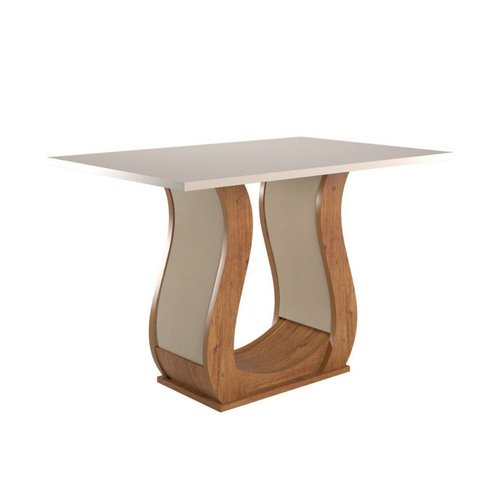 Mesa de Jantar 4 Lugares Retangular Tampo de Mdp Nubia