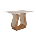 Ver imagem 1 de Mesa de Jantar 4 Lugares Retangular Tampo de MDP Nubia Bege/Mel/Blonde