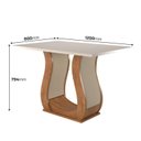 Ver imagem 3 de Mesa de Jantar 4 Lugares Retangular Tampo de MDP Nubia Bege/Mel/Blonde