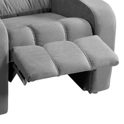 Poltrona do Papai Reclinável Maldivas Suede Cinza Plus - Speciale Home - 9