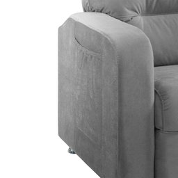 Poltrona do Papai Reclinável Maldivas Suede Cinza Plus - Speciale Home - 7