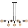 Luminária de Teto Pendente Rubis para 7 Lâmpadas 68cm Moderno Industrial - Preto - 2