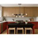 Ver imagem 1 de Luminária de Teto Pendente Rubis para 7 Lâmpadas 68cm Moderno Industrial - Preto