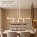 Ver imagem 4 de Luminária de Teto Pendente Rubis para 7 Lâmpadas 68cm Moderno Industrial - Preto