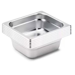 Conj 24 Cubas Gastronômicas em Inox Gn 1/6x65 Mm 900 Ml sem Tampa Sb