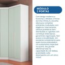 Ver mais imagens de Guarda-Roupa Modulado 2 Portas 3 Gavetas com Prateleiras Infinity Verde/Branco/Pistache