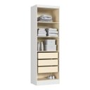 Ver imagem 3 de Guarda-Roupa Modulado 2 Portas 3 Gavetas com Prateleiras Infinity Verde/Branco/Pistache