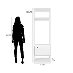 Guarda Roupa Roupeiro Modulo Titan com 1 Porta Moveis Leão - 3