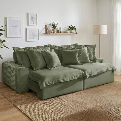 Sofá Retrátil e Reclinável 3 Lugares 230cm Linho Zeus Yescasa