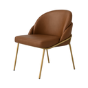 Ver imagem 4 de Cadeira Poltrona Decorativa Nuvem Premium Orgânico:courino Sintético Marrom