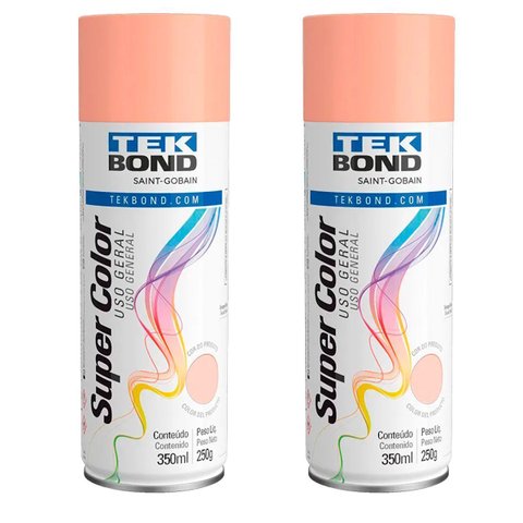Kit 2 Tinta Aerossol Rosa Uso Geral 350 Ml/250g
