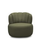 Ver imagem 3 de Conjunto Sala de estar Decorativo Mariele Poltrona Base Giratória em Aço com Puff Couro Fendi G88 - 