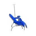Ver imagem 2 de Poltrona Hospitalar para Coleta e Hemodiálise com Suporte de Soro Standard Azul Royal