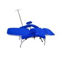 Ver imagem 3 de Poltrona Hospitalar para Coleta e Hemodiálise com Suporte de Soro Standard Azul Royal