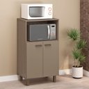 Ver imagem 1 de Balcão para Forno e Micro-Ondas com 2 Portas Marrom/Champagne/Rosé