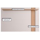 Ver imagem 3 de Painel para Tv Suspenso Extensivo Ambiente Leme Off White Matte Freijó - Colibri