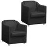 Kit 2 Poltronas Tilla Decorativa Escritório Corino Preto - 1
