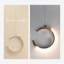 Ver imagem 4 de Pendente Led Lua Crescente 3k 4k 6k Cristal Dourado Bivolt