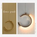 Ver imagem 3 de Pendente Led Lua Crescente 3k 4k 6k Cristal Dourado Bivolt