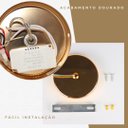 Ver imagem 6 de Pendente Led Lua Crescente 3k 4k 6k Cristal Dourado Bivolt