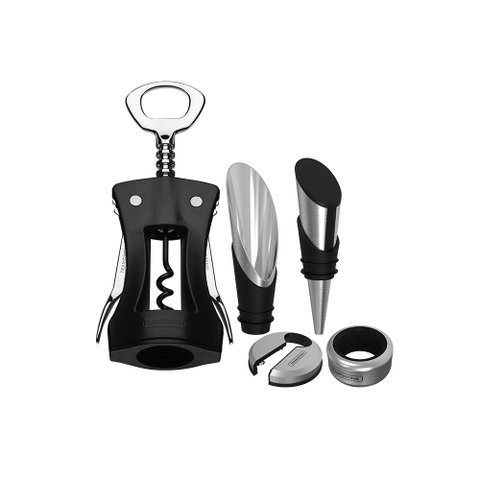 Jogo para Vinhos 5 Peças Tramontina Harmoniza 25599011 Inox e Preto Inox e Preto 25599011