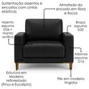 Ver imagem 5 de Poltrona Decorativa Oasis Pes Madeira Courino Tcs 724 Moll