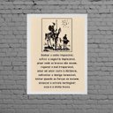 Ver imagem 1 de Quadro Decorativo Lema De Dom Quixote 45x34cm - com vidro:Madeira branca