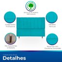 Ver imagem 3 de Cabeceira Estofada Moderna e Elegante para Cama de Casal 140 Eros Suede