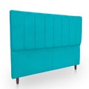Ver imagem 5 de Cabeceira Estofada Moderna e Elegante para Cama de Casal 140 Eros Suede