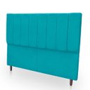 Ver imagem 4 de Cabeceira Estofada Moderna e Elegante para Cama de Casal 140 Eros Suede