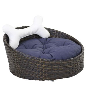 Cama Pet Chaise Redonda Fibra Sintética Alumínio Cão e Gato Trama Original Tabaco