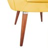 Kit 2 Poltronas Decorativas Pétala para Esmalteria Veludo Amarelo em Pés Palito Madeira Maciça - 5