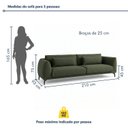 Ver imagem 4 de Sofá Living 3 Lugares com Almofadas 210cm Siena