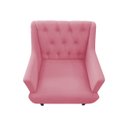 Ver imagem 2 de Poltrona Decorativa Julia Suede Rosa Pés Madeira Mz Decor