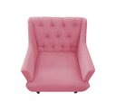 Ver imagem 2 de Poltrona Decorativa Julia Suede Rosa Pés Madeira Mz Decor